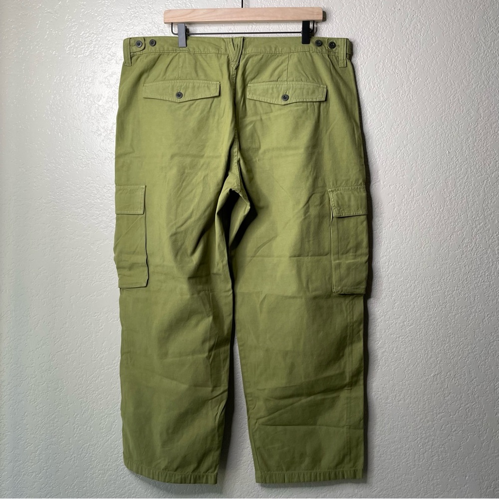Madewell Garment-Dyed Low-Slung Straight Cargo Pants Classic Olive Green NWT - Picture 8 of 9